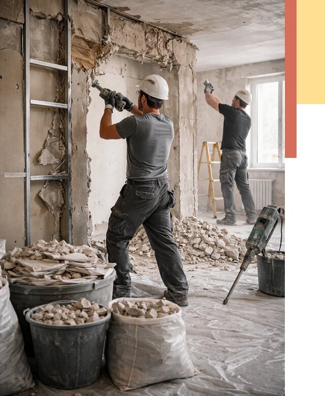 Демонтажные работы в Скопине от 2814 руб. — услуги и цена под ключ | ОТДЕЛОЧНИК-Скп