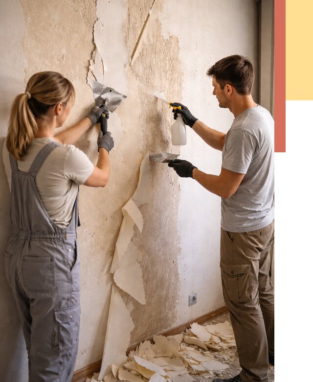 Снятие старых обоев в Скопине от 5471 руб. под ключ недорого | ОТДЕЛОЧНИК-Скп