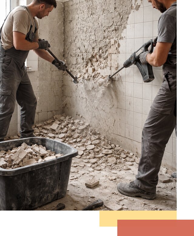 Демонтаж плитки со стен в Скопине быстро и аккуратно