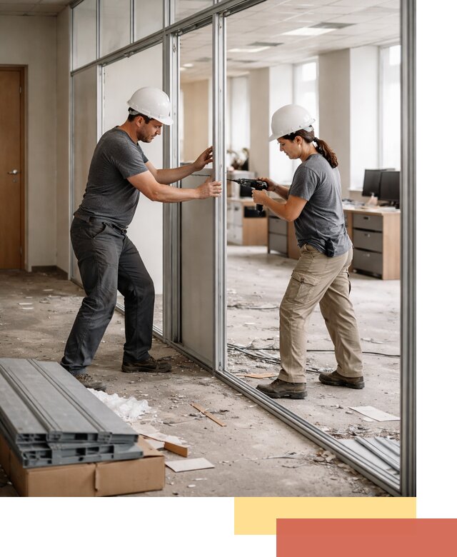 Демонтаж алюминиевых перегородок в Скопине быстро и аккуратно