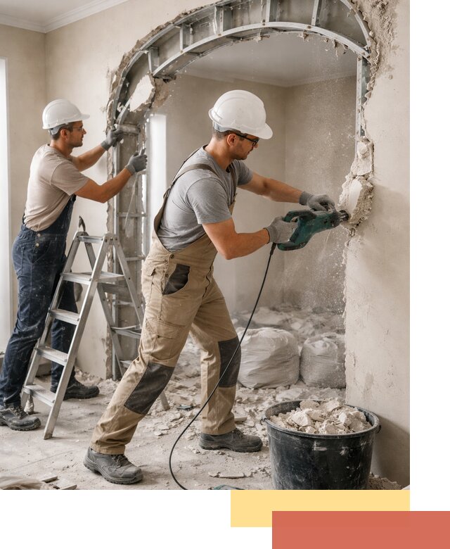 Демонтаж гипсокартонной арки в Скопине быстро и аккуратно