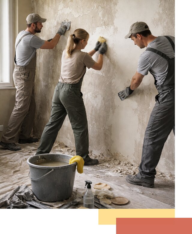 Очистка стен от клея и грунтовки в Скопине качественно и быстро