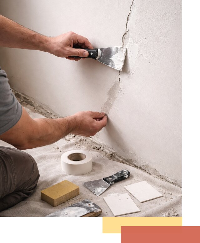 Заделка трещин и сколов в стенах и потолках в Скопине