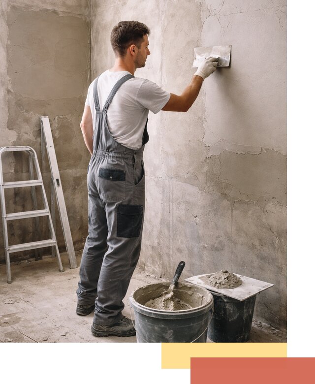 Штукатурка стен в ванной под ключ в Скопине