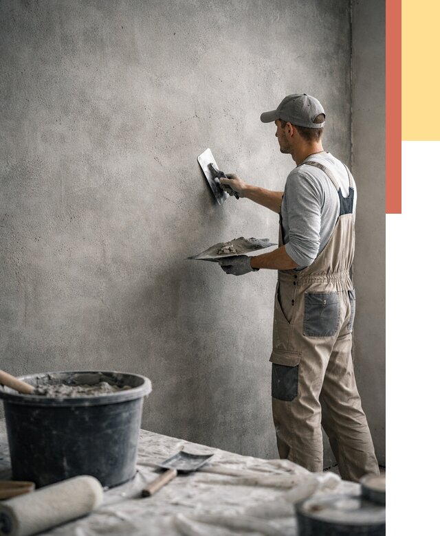 Декоративная штукатурка под бетон в Скопине от 2605 руб./м² — нанесение под ключ | ОТДЕЛОЧНИК-Скп