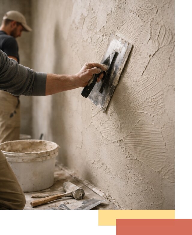 Фактурная штукатурка стен в Скопине — монтаж, отделка, реставрация