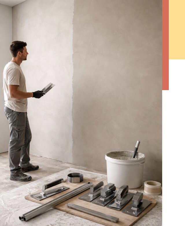 Нанесение микроцемента на стены в Скопине от 3335 руб./м2 под ключ | ОТДЕЛОЧНИК-Скп