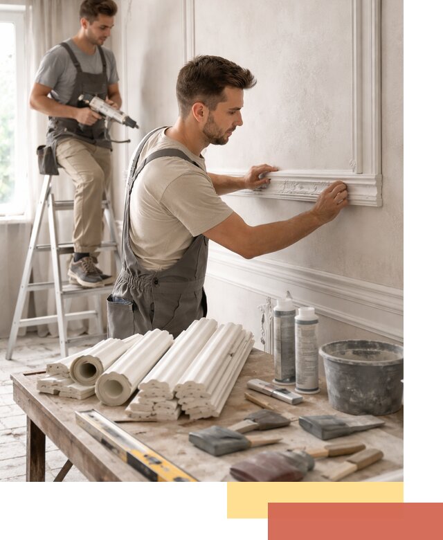 Монтаж лепнины на стены в Скопине профессионально и качественно