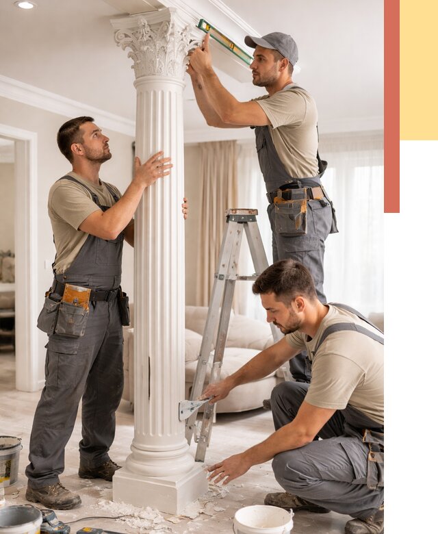 Установка декоративных колонн в Скопине от 12505 руб. под ключ | ОТДЕЛОЧНИК-Скп