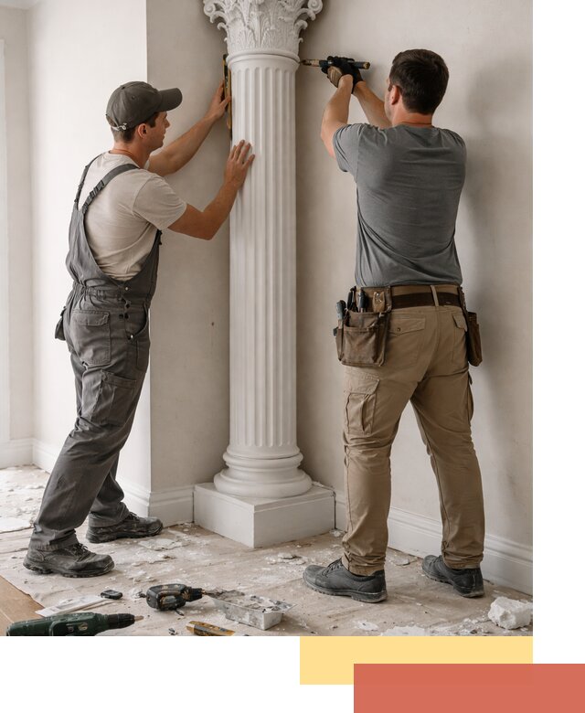 Установка декоративных колонн в Скопине под ключ