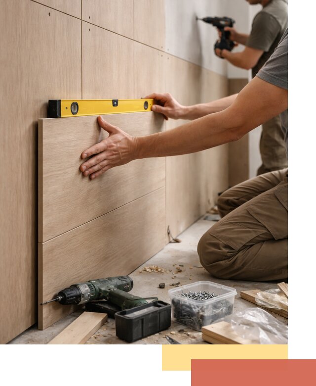 Профессиональный монтаж МДФ панелей на стены в Скопине