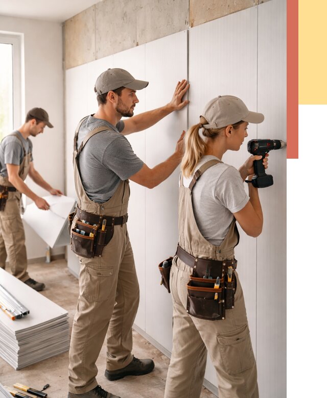 Монтаж ПВХ панелей на стены в Скопине от 469 руб/м2 — быстро и недорого | ОТДЕЛОЧНИК-Скп