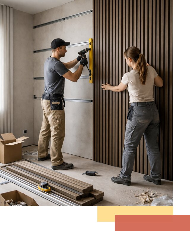 Монтаж реечных панелей на стены в Скопине