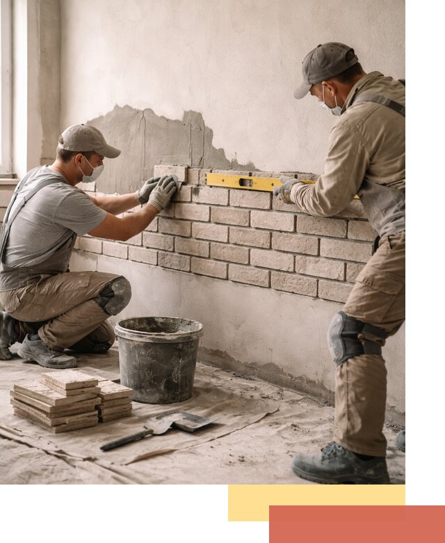 Монтаж декоративного кирпича профессионально в Скопине