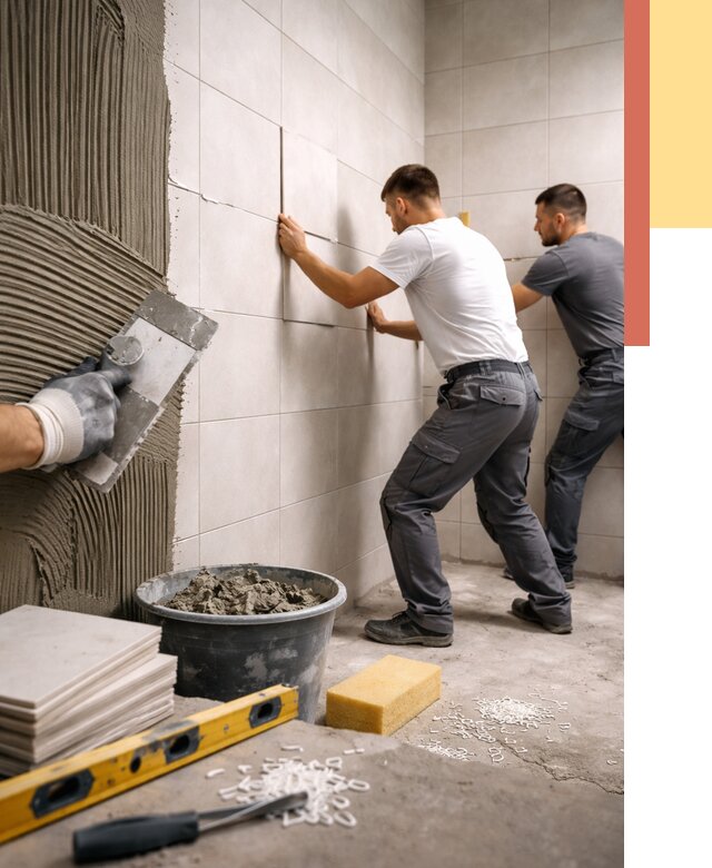 Укладка плитки на стены в Скопине от 886 руб. — качественно и недорого | ОТДЕЛОЧНИК-Скп