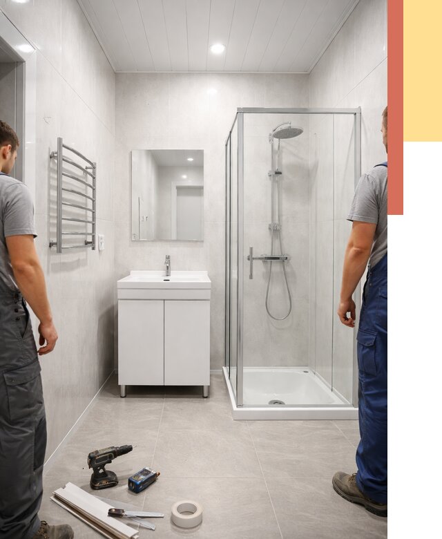 Отделка ванной комнаты панелями ПВХ в Скопине от 4689 руб. за м2 | ОТДЕЛОЧНИК-Скп