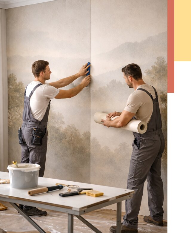 Поклейка фотообоев в Скопине от 8858 руб/м² — быстро и недорого | ОТДЕЛОЧНИК-Скп