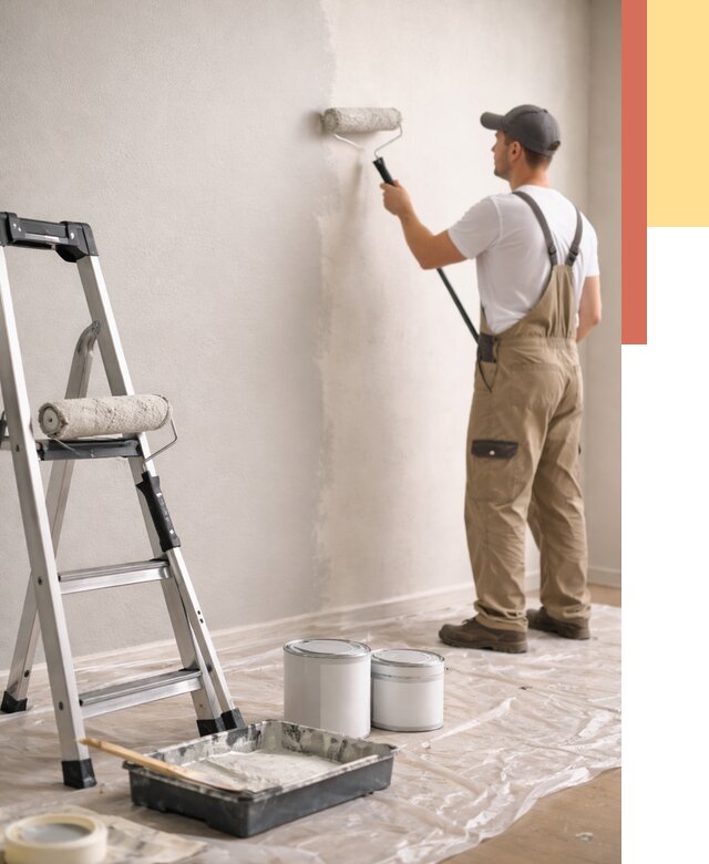 Покраска стен латексной краской в Скопине от 4689 руб. за м2 | ОТДЕЛОЧНИК-Скп