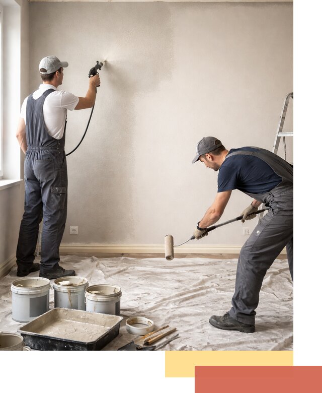 Покраска стен моющейся краской и защита поверхностей в Скопине