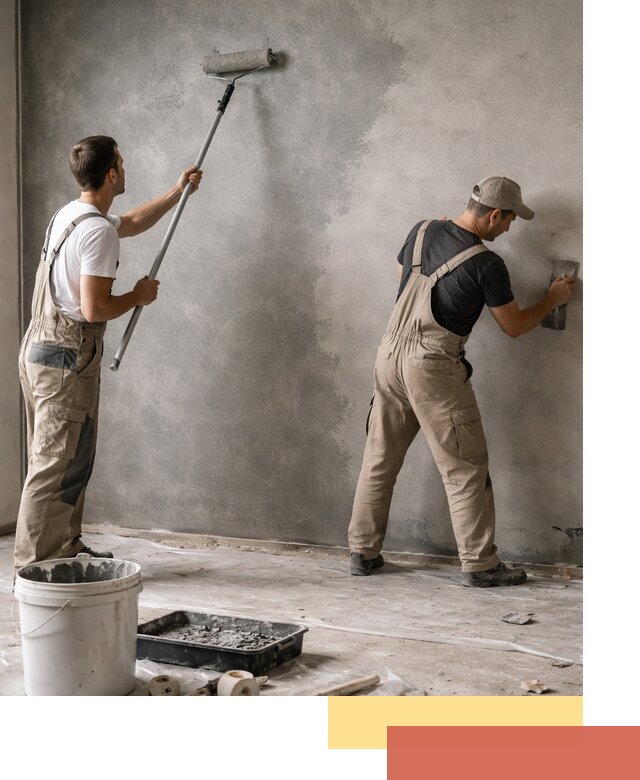 Покраска стен под бетон в Скопине профессионально и недорого