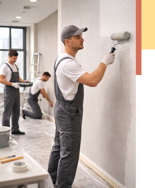 Покраска стен в офисе в Скопине от 8858 руб. — быстро и недорого | ОТДЕЛОЧНИК-Скп