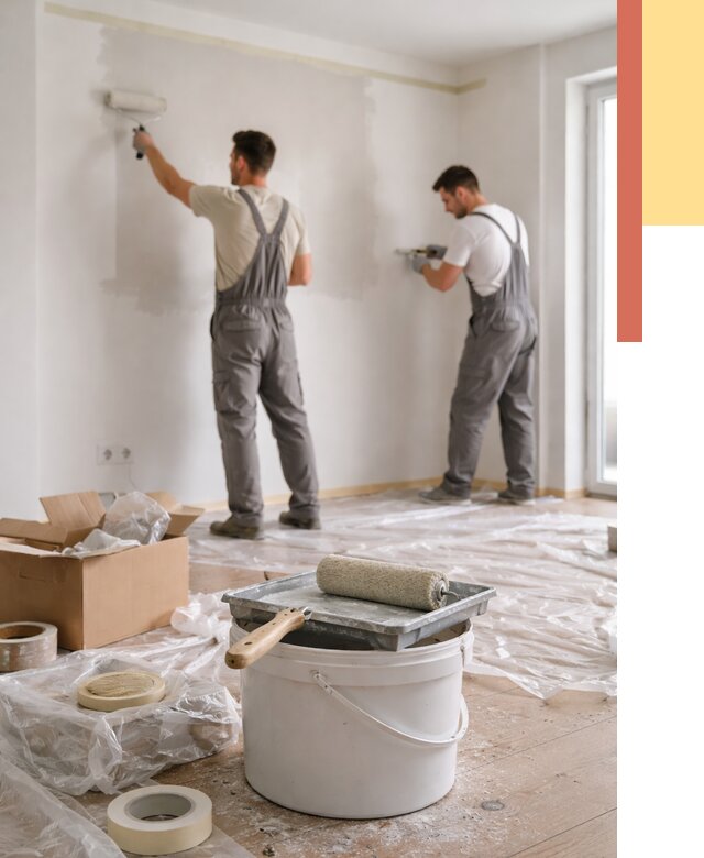 Покраска стен в квартире в Скопине от 2605 руб/м2 — быстро и недорого | ОТДЕЛОЧНИК-Скп