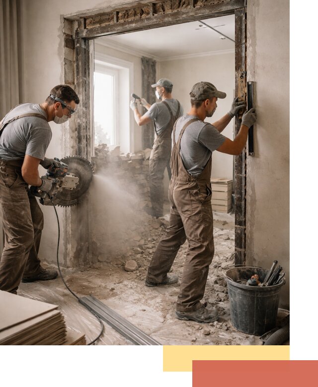 Расширение дверного проема под установку новой двери в Скопине