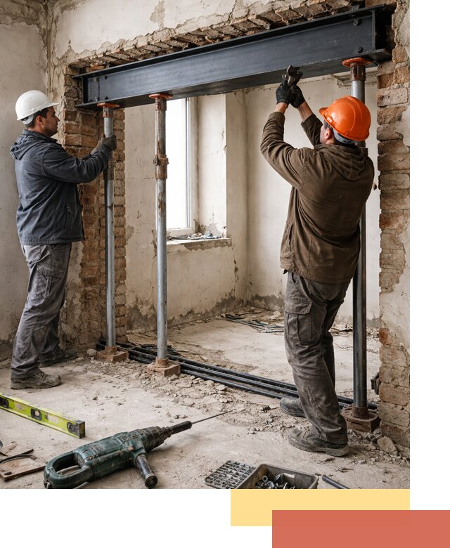 Усиление проема в стене в Скопине для расширения и безопасности