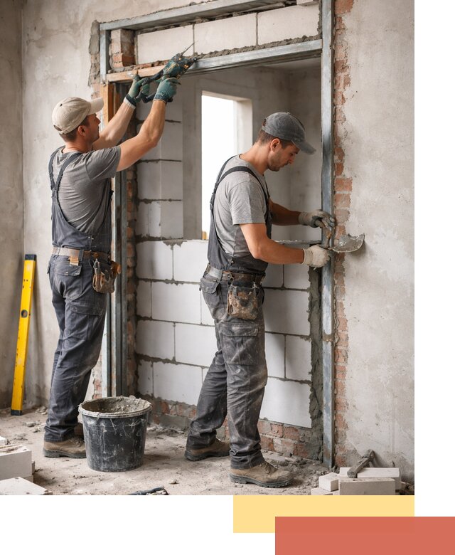 Закладка дверного проема под ключ в Скопине: демонтаж, монтаж, отделка