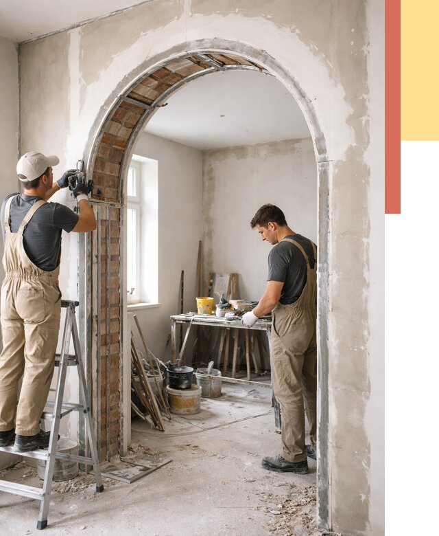 Устройство арочного проема в Скопине от 9900 руб. под ключ — быстро и недорого | ОТДЕЛОЧНИК-Скп