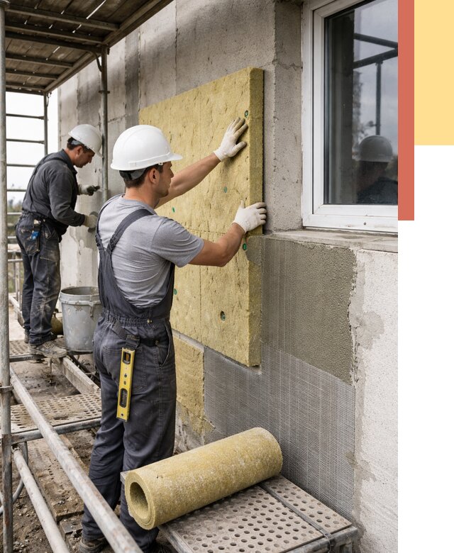 Утепление стен в Скопине от 4481 руб. под ключ — быстро и недорого | ОТДЕЛОЧНИК-Скп