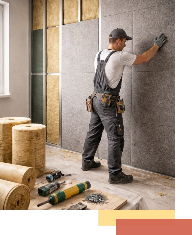 Профессиональная шумоизоляция стен в Скопине для квартиры и офиса