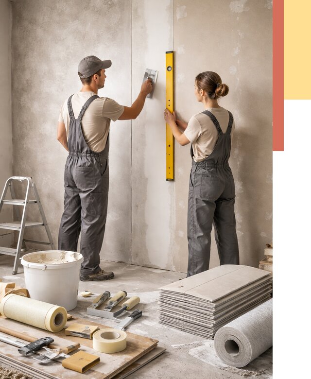 Отделка стен в Скопине от 1563 руб/м² — недорого, быстро, под ключ | ОТДЕЛОЧНИК-Скп