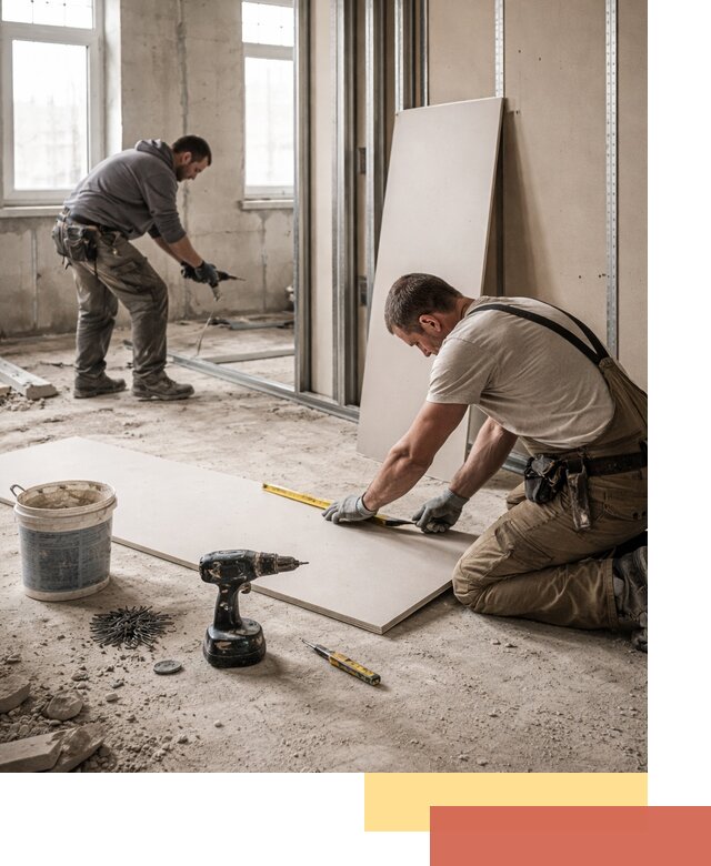 Кладка перегородок из ПГП под ключ в Скопине