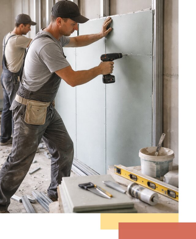 Кладка влагостойких перегородок ПГП в Скопине