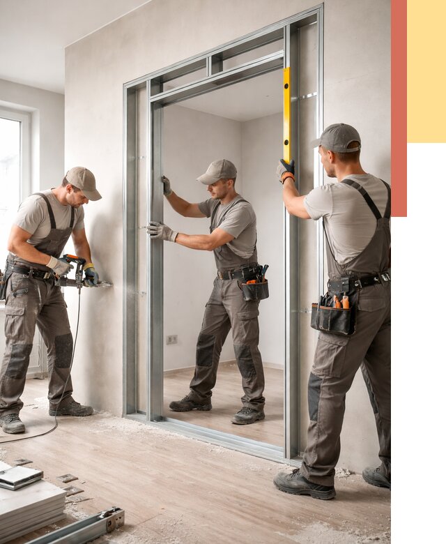 Устройство дверного проема в перегородке в Скопине от 4689 руб. под ключ | ОТДЕЛОЧНИК-Скп