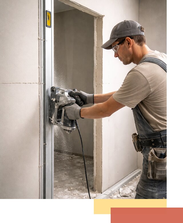 Устройство дверного проема в перегородке в Скопине