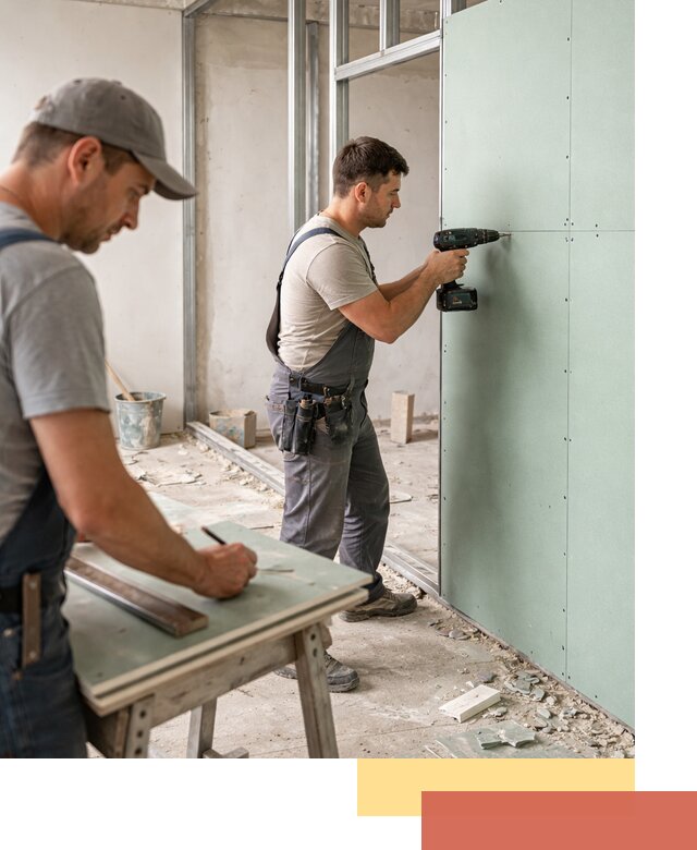 Перегородки из влагостойкого гипсокартона под ключ в Скопине