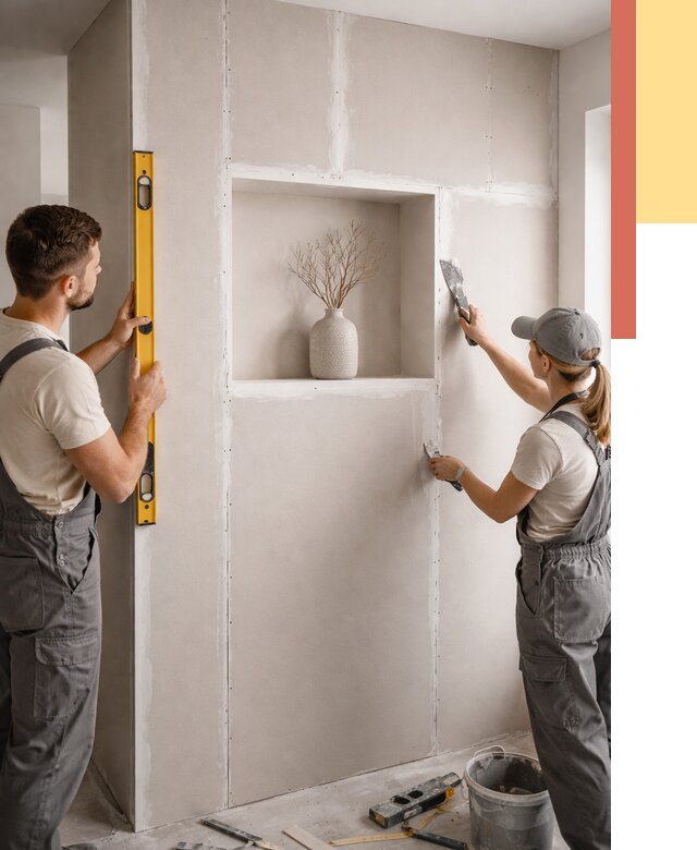 Перегородка из гипсокартона с нишей в Скопине от 3387 руб. под ключ | ОТДЕЛОЧНИК-Скп