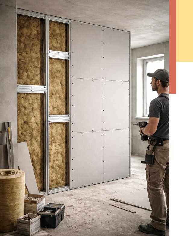 Усиленная перегородка под навеску в Скопине от 13339 руб. — монтаж под ключ | ОТДЕЛОЧНИК-Скп