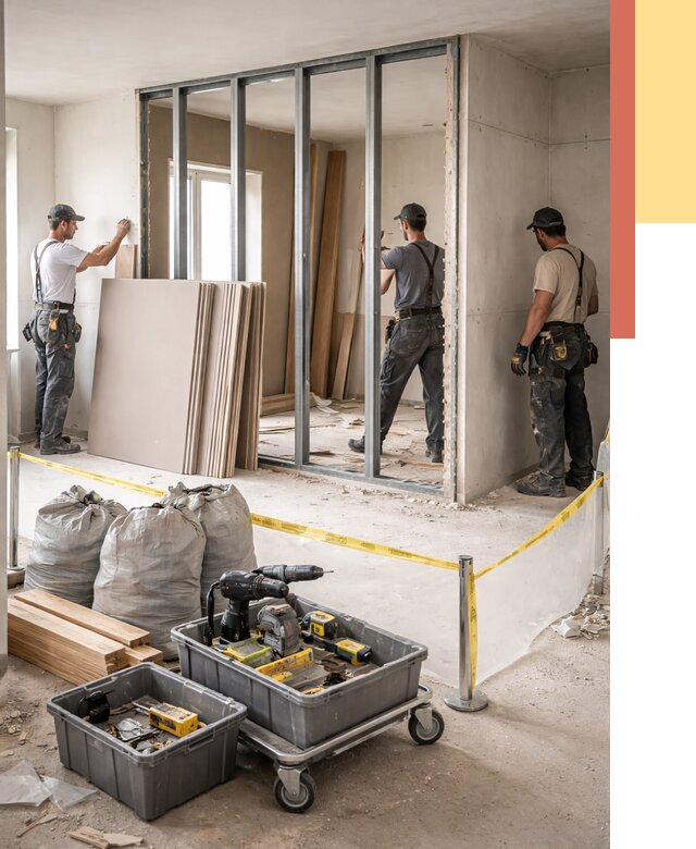 Перенос гипсокартонной перегородки в Скопине под ключ от 4689 руб. | Демонтаж и монтаж – ОТДЕЛОЧНИК-Скп