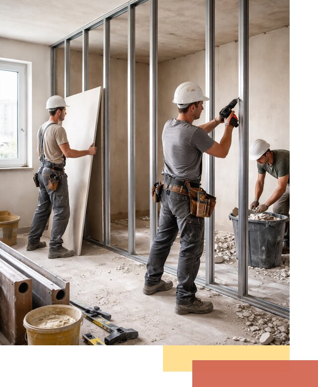 Перенос гипсокартонной перегородки в Скопине профессионально и быстро