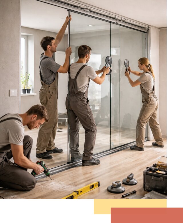 Изготовление стеклянных перегородок на заказ в Скопине