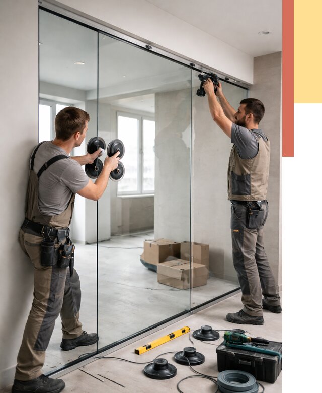 Монтаж стеклянных перегородок в Скопине от 6774 руб. | ОТДЕЛОЧНИК-Скп