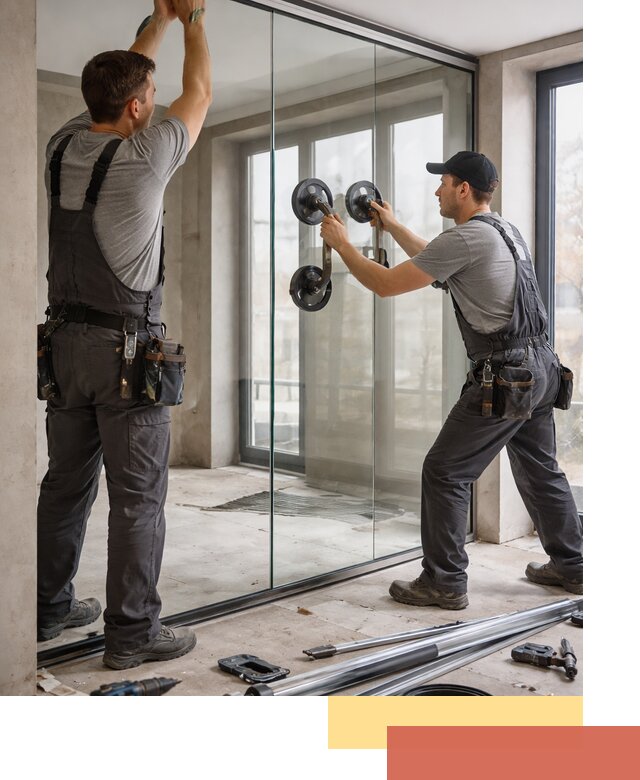 Цельностеклянные перегородки под ключ в Скопине