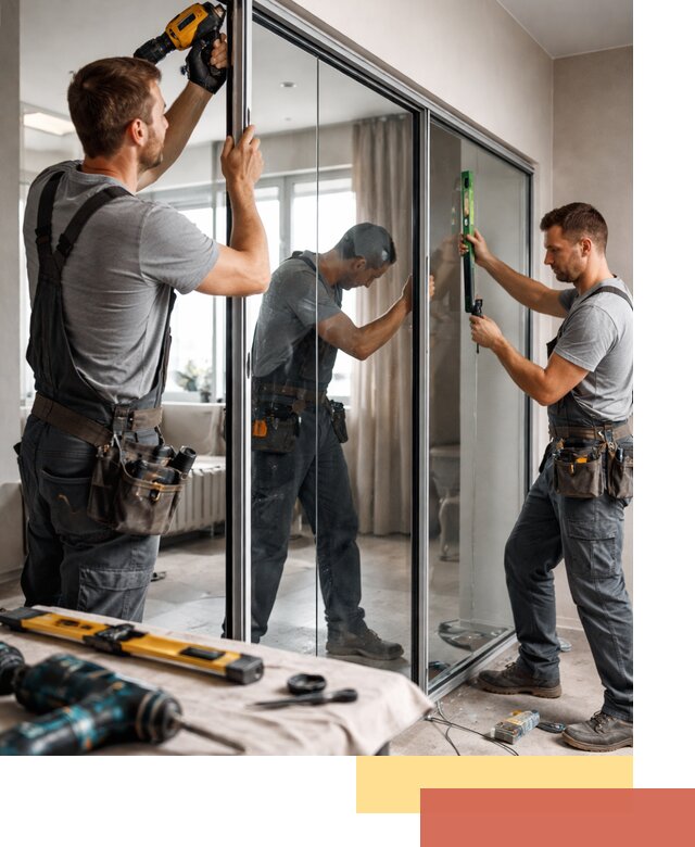 Каркасные стеклянные перегородки под ключ в Скопине