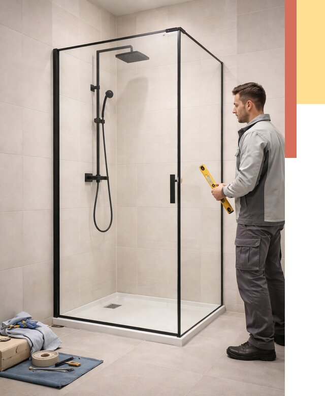 Стеклянные перегородки для душа в Скопине от 13026 руб. | Монтаж под ключ — ОТДЕЛОЧНИК-Скп