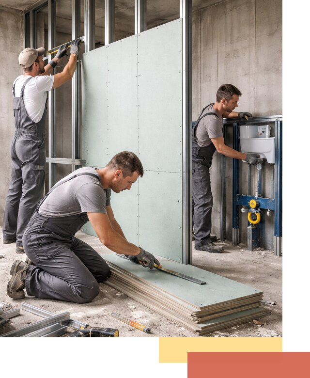 Монтаж и ремонт сантехнических перегородок в Скопине