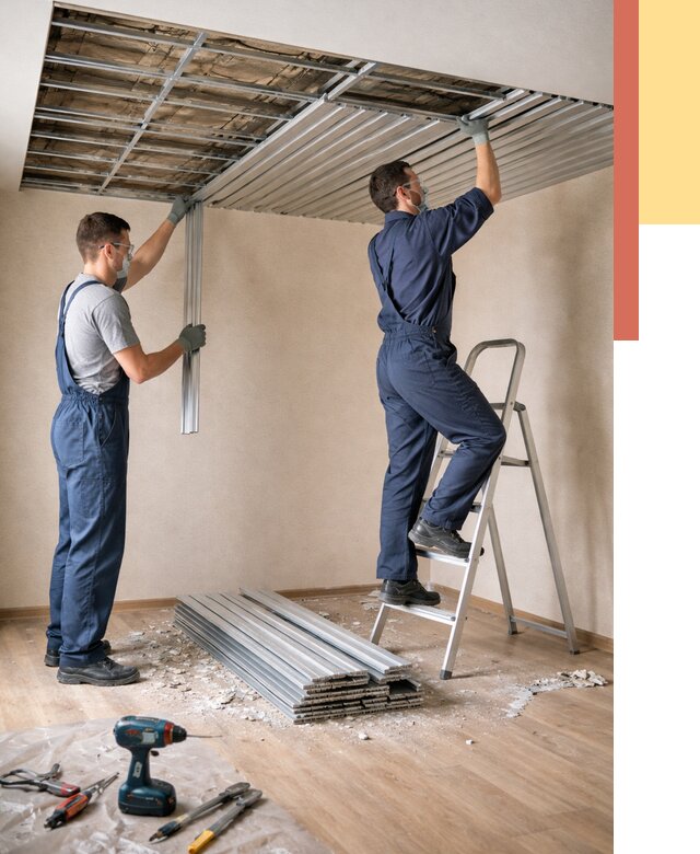 Демонтаж реечного потолка в Скопине от 4689 руб. быстро и недорого | ОТДЕЛОЧНИК-Скп