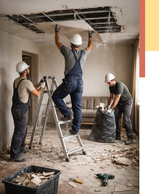 Демонтаж гипсокартонного потолка в Скопине от 438 руб. за м2 — ОТДЕЛОЧНИК-Скп